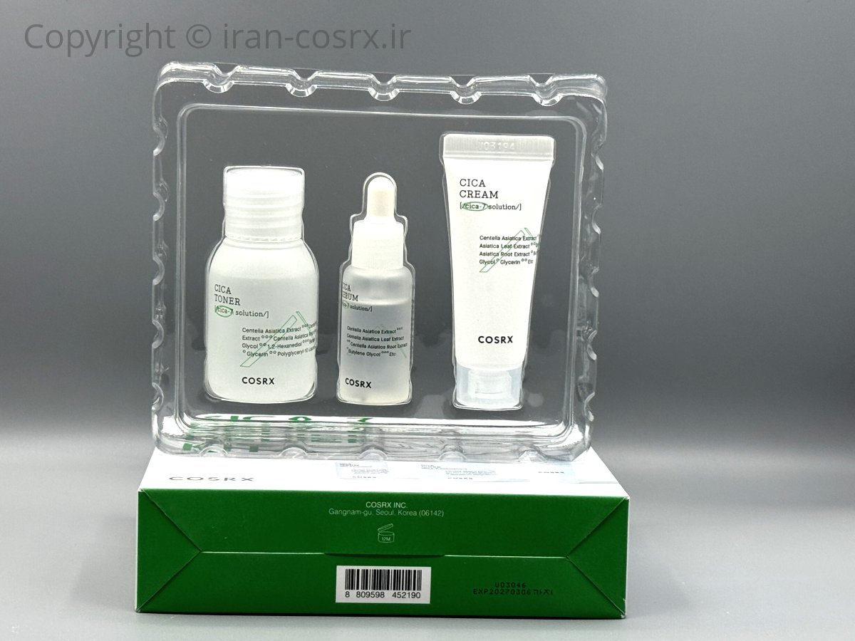 کیت 3 مرحلهای سیکا 7 کوزارکس مخصوص پوست حساس + تسکیندهنده پوست + اصل کره